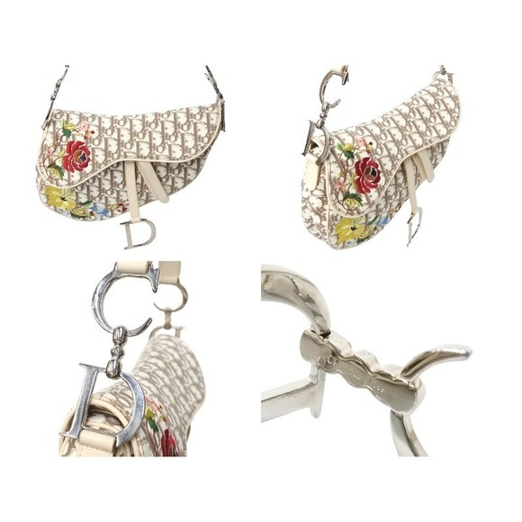 Christian Dior Saddle Embroidery Handbag Beige - Picture 3 of 8